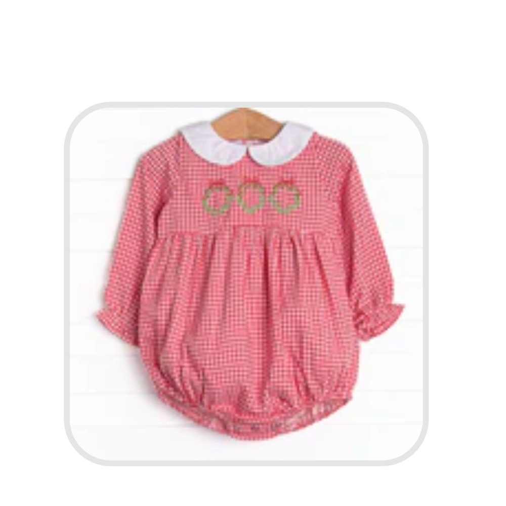Ribbons and Wreaths Embroidered Bubble Stitchy Fish, Size 12 months